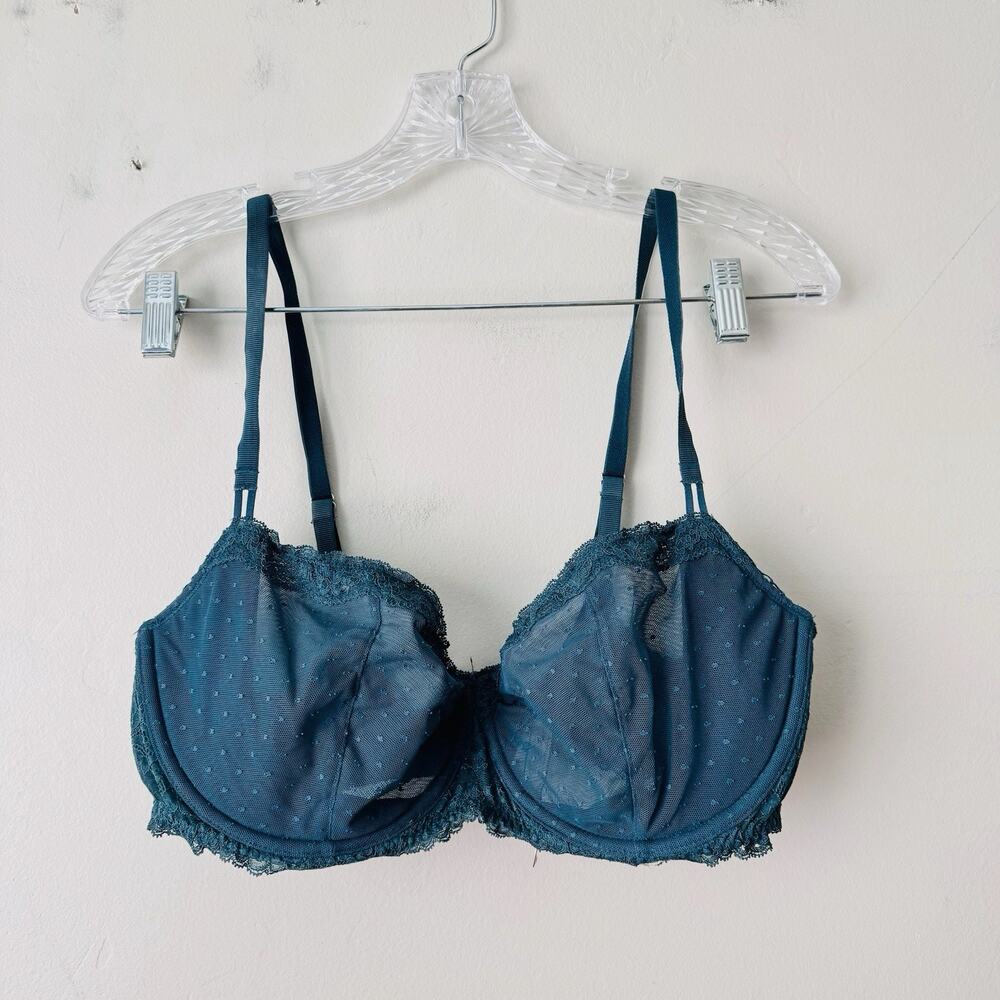 Dobreva Blue Lace Bralette Womens Size 40DD